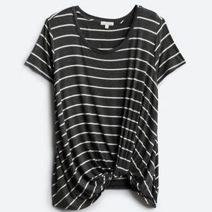 NINE BRITTON Levie Knot Front Knit Top